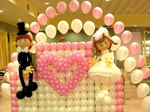 Как украсить свадебный зал из шаров